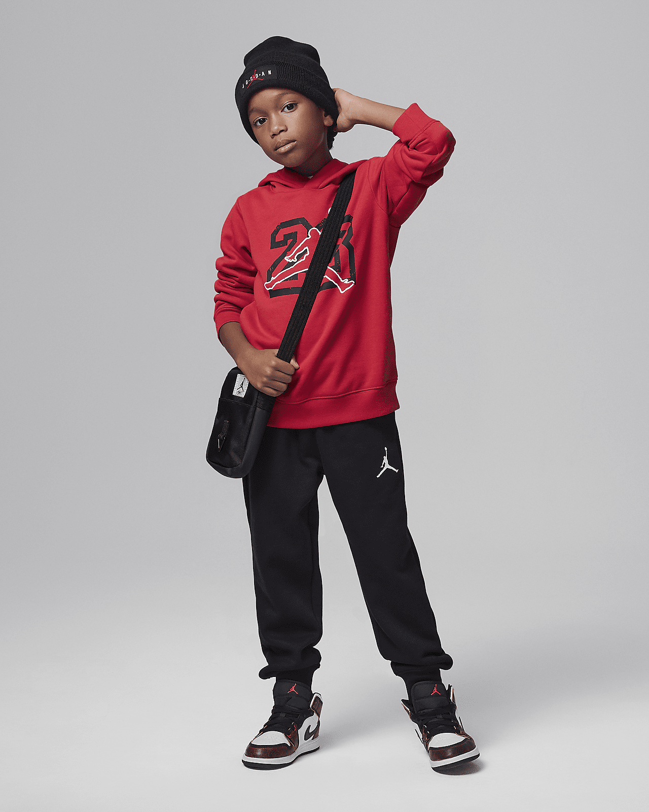 Jordan 23 Jumpman Fleece Pullover Hoodie Set Little Kids 2 Piece Hoodie Set 6720.0 Sneaks.kg